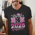 Graduation 2025 Proud Mom Of 2025 Graduate Floral Women Men's V-Neck T-Shirt