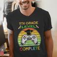 Graduation 5th Grade Level Complete Gamer Class 2021 Gaming Men's V-Neck T-Shirt
