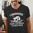 Graduation Animal Zoo Panda Bear I Graduated Panda Student Men's V-Neck T-Shirt