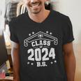 Graduation BS Class Of 2024 Grad Congratulations Graduate Men's V-Neck T-Shirt