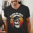 Graduation Day 2025 Graduate Class School Degree College Dog Men's V-Neck T-Shirt