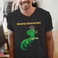 Graduation Dinosaur Smarty Saurus Rex Diploma Dinosaur Men's V-Neck T-Shirt
