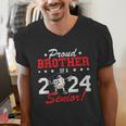 Graduation Proud Brother Of A 2024 Senior Baseball Player Men's V-Neck T-Shirt