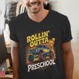 Graduation Rollin' Outta Preschool Monster Truck Boys Pre-K Men's V-Neck T-Shirt