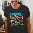 Graduation Shirt Goodbye Kindergarten Hello 1st Grade School Men's V-Neck T-Shirt