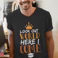 Graduation Shirt For Graduate Look Out World Here I Come Men's V-Neck T-Shirt