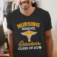 Graduation Shirt Nursing School Survivor Class Of 2018 Tee Men's V-Neck T-Shirt