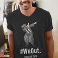 Graduation T-Shirt Dabbing Graduation We Out Class Of 2018 Men's V-Neck T-Shirt