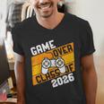 Graduation Video Gamer Game Over Class Of 2026 Senior Men's V-Neck T-Shirt