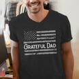 Grateful Dad Father's Day Papa Daddy Best Dad Men's V-Neck T-Shirt Grateful Dad Father's Day Papa Daddy Best Dad Men's V-Neck T-Shirt