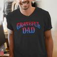 Grateful Dads World's Greatest Dad Fathers Day Men's V-Neck T-Shirt Grateful Dads World's Greatest Dad Fathers Day Men's V-Neck T-Shirt