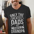 Only The Greatest Dads Get Promoted To Grandpa Shirt Men Men's V-Neck T-Shirt