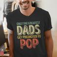 Only The Greatest Dads Get Promoted To Pop Men's V-Neck T-Shirt