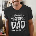 Greatest Yorkiepoo Dog Dad Idea Men Women Men's V-Neck T-Shirt