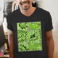 Green Comic Book Green Graphic Men's V-Neck T-Shirt Green Comic Book Green Graphic Men's V-Neck T-Shirt