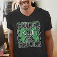 Green Sport Loud Proud Cheer Coach Dad Father's Day Men's V-Neck T-Shirt Green Sport Loud Proud Cheer Coach Dad Father's Day Men's V-Neck T-Shirt