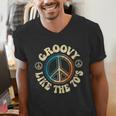 Groovy Like The 70s Peace Aesthetic Nostalgia 1970's Retro Men's V-Neck T-Shirt Groovy Like The 70s Peace Aesthetic Nostalgia 1970's Retro Men's V-Neck T-Shirt
