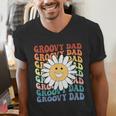 Groovy Dad Matching Outfit Fathers Day Family Retro Vintage Men's V-Neck T-Shirt