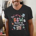 Groovy DSW Doctor Of Social Work Graduation DSW Graduate Men's V-Neck T-Shirt
