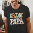 Groovy Papa Dad Retro Hippie 60s 70s Party Outfit Men Men's V-Neck T-Shirt