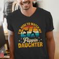 Gymnastics Mom Dad I'm Here To Watch My Flippin' Daughter Men's V-Neck T-Shirt