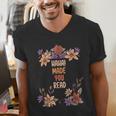 Haha Made You Read Shirt Book Reader Flower Floral Men's V-Neck T-Shirt