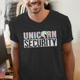 Halloween Mom Dad Daughter Adult Costume Unicorn Security Men's V-Neck T-Shirt