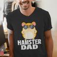 Hamster Dad Father's Day Animal Whisperer Rodent Lover Men's V-Neck T-Shirt