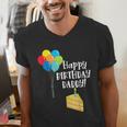 Happy Birthday Daddy Cute Toddler Dad's Birthday Party Men's V-Neck T-Shirt Happy Birthday Daddy Cute Toddler Dad's Birthday Party Men's V-Neck T-Shirt