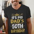 Happy It's My Dad's 50th Birthday 1975 50 Years Old Men's V-Neck T-Shirt