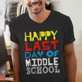 Happy Last Day Of Middle School Graduation Men's V-Neck T-Shirt