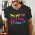 Happy Last Day Of School Graduation Teacher Students T-Shirt Men's V-Neck T-Shirt