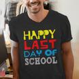 Happy Last Day Of School Graduation Teachers Student Men's V-Neck T-Shirt