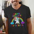 Happy Last Day Of School Teacher Student Graduation Unicorn Men's V-Neck T-Shirt