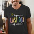 Happy Last Day Of School Women Teachers School Graduation Men's V-Neck T-Shirt