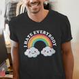 I Hate Everybody Rainbow Sarcastic Grumpy Introvert Men's V-Neck T-Shirt I Hate Everybody Rainbow Sarcastic Grumpy Introvert Men's V-Neck T-Shirt
