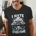 I Hate Everyone Introvert Anti-Social Dark Humor Men's V-Neck T-Shirt
