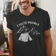 I Hate People Introvert Sarcastic I Love Camping Men's V-Neck T-Shirt