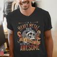 Heavy Metal Cooler Dad Punk Rock Music Lover Men's V-Neck T-Shirt