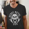 Heavy Metal Dad Shirt Rock Metalhead Heavy Metal Dad Men's V-Neck T-Shirt