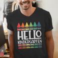 Hello Kindergarten First Day Back To School Graduation Men's V-Neck T-Shirt