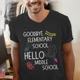Hello Middle School Graduation Elementary School T-Shirt Men's V-Neck T-Shirt
