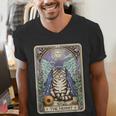 The Hermit Cat Tarot Card Introvert By Georgi Men's V-Neck T-Shirt