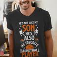 He's Also My Favorite Basketball Player Dad Basketball Dad Men's V-Neck T-Shirt