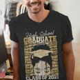 High School Graduate Queen Class Of 2021 Graduation Men's V-Neck T-Shirt