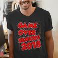 High School Graduation Tshirt Game Over Senior Class Of 2018 Men's V-Neck T-Shirt