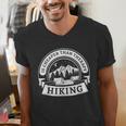 Hiking It's Cheaper Than A Therapy Introvert Shirt Men's V-Neck T-Shirt