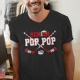 Hockey Senior Pop Pop Graduation Class Of 2026 Kids Men's V-Neck T-Shirt