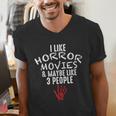 I Like Horror Movies And Maybe 3 People Introvert Men's V-Neck T-Shirt