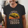 Humorous Saying Please Be Patient With Me I'm From The 1900s Men's V-Neck T-Shirt